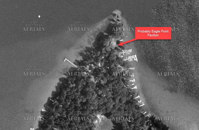 Pleasant View Hotel and Dance Pavillion - 1956 Aerial Of Eagle Point